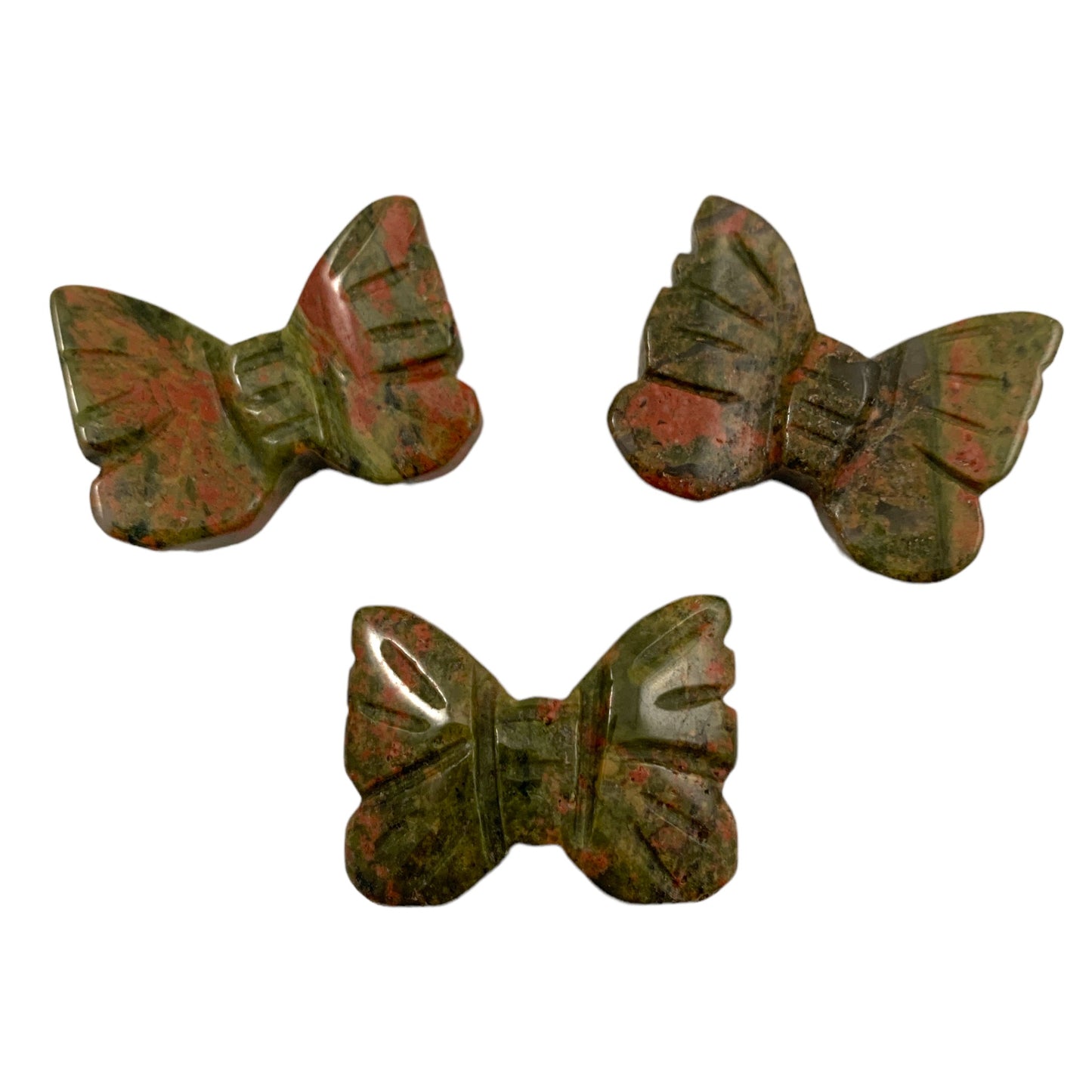 Papillon - Unakite - Mini 1 pouce - 1 Pièce - Chine - NEW1022