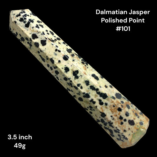 Dalmatian Jasper - 3.5 inch - 49g - Polished Points