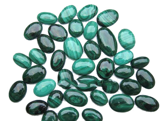 Genuine Malachite Cabochons - 20-35mm  12 grams - NEW1221