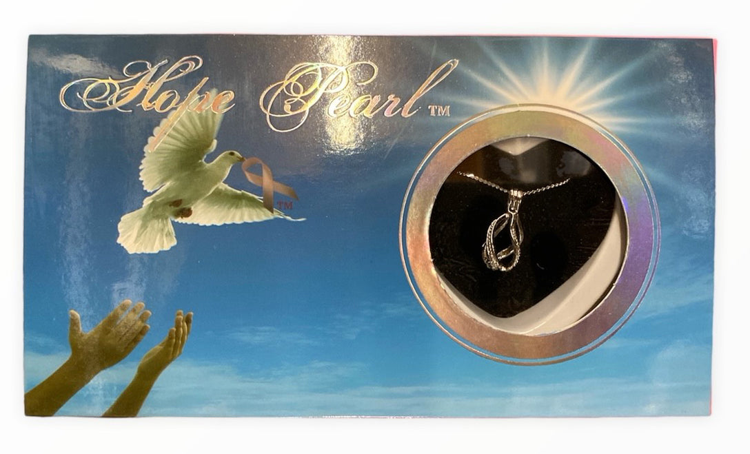 Wish Pearl Dove Design Box avec pendentif goutte et collier