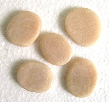 Cream Moonstone - Earth Stones - 35x45mm Long - India