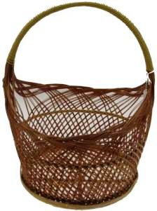 X-LGE GOLDEN MIDRIB ROUND BASKET 14 x 7 deep x 17 inch Handle