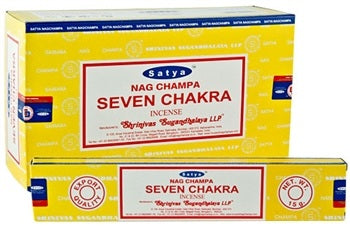 Satya Incense Sticks - Seven Chakra - Box Of 12 Packs