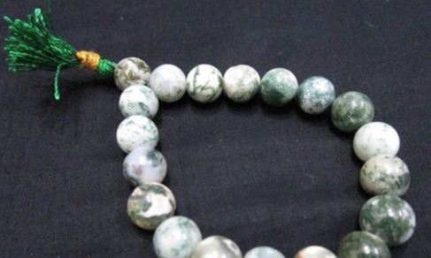 Tree Agate - Tasseled Power Bracelet - 10mm 30g - NEW1021