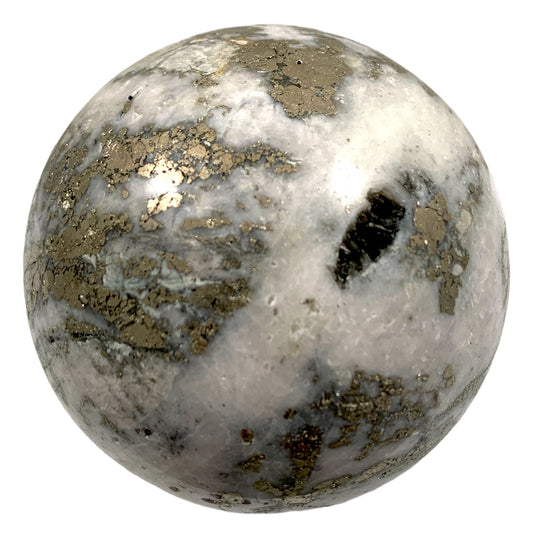 Pyrite Milky Quartz Matrix Sphere Ball pouce - Prix par gramme - Chine