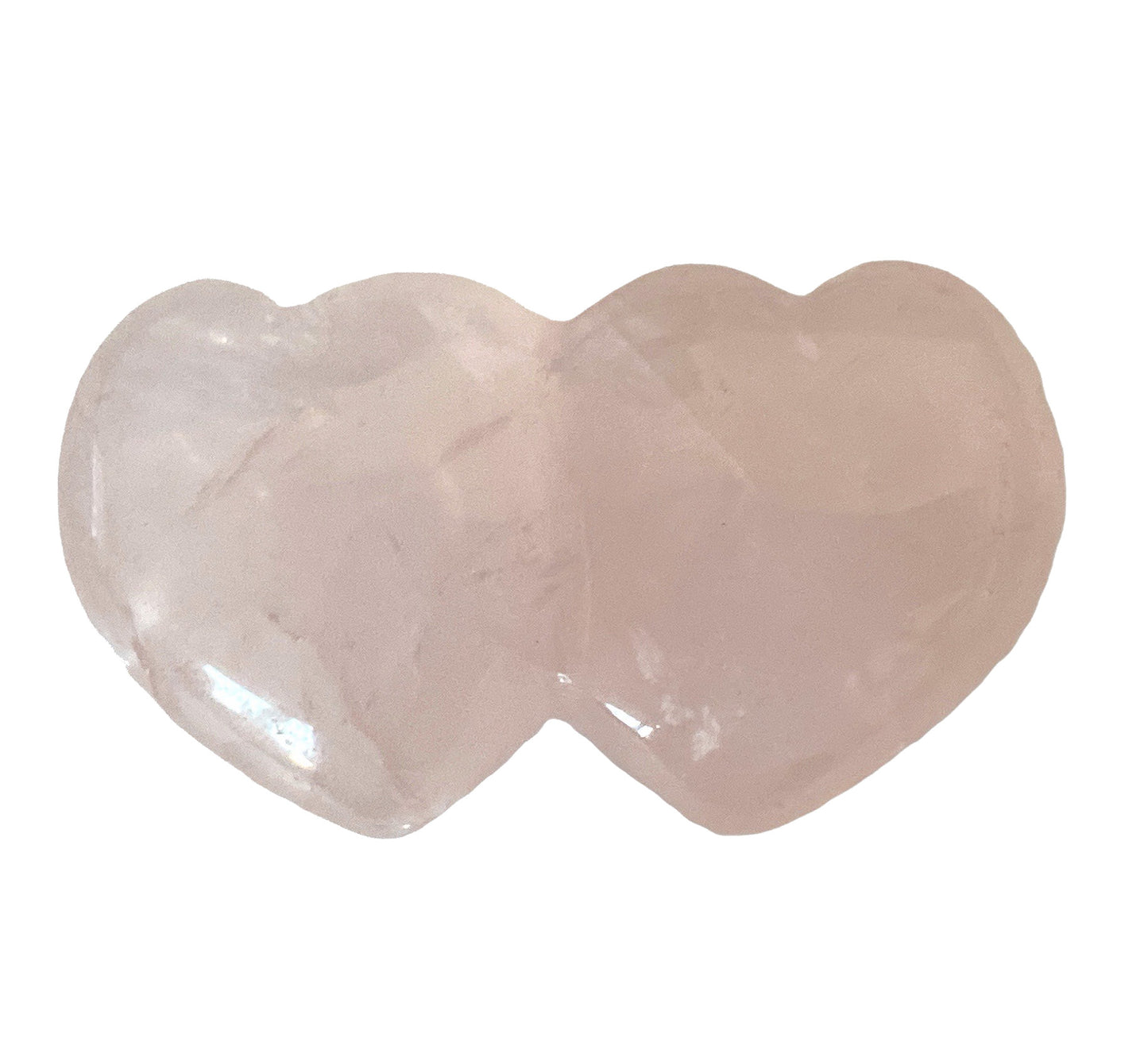 Double Hearts - Rose Quartz - Medium 55x32mm - China - NEW722