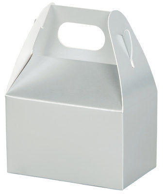 Silver Metallic Mini Gable Box - 4 x 2 1/2 x 2 1/2 - (order in 6's) (288)