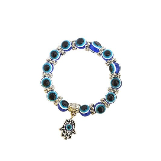 Evil Eye Bracelet with Hamsa Charm - NEW523