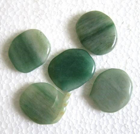 Green Aventurine - Earth Stones - 33x42mm Long 15 g - India