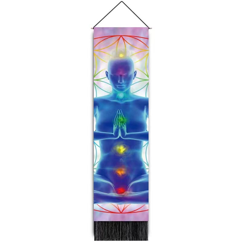 Chakra Tapestry Wall Hanger - 12.5 wide x 51 inch long - 32.5×130cm - China - NEW922