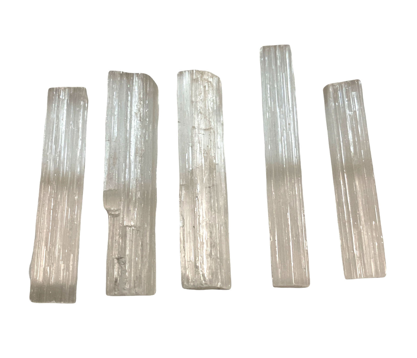 SELENITE Unpolished Raw Sticks 2 inch x 10mm - India - Order in 5's - NEW921
