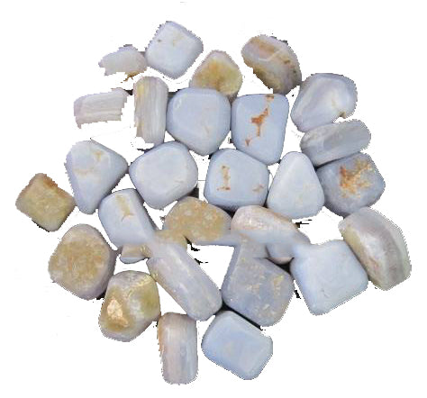 BLUE LACE AGATE  Tumbled Stones 20 to 30mm - 500 Grams - India