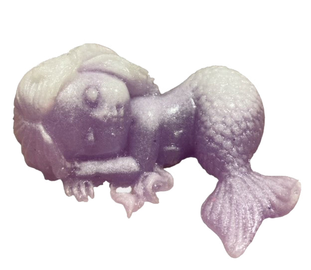 Pose de bébé sirène - Résine lumineuse violette - 2,75 pouces - Chine - NEW1022