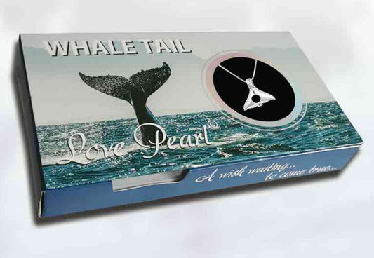 Wishing Pearl Whales Tail Design Box with Whales Tail Pendant and Necklace - NEW523