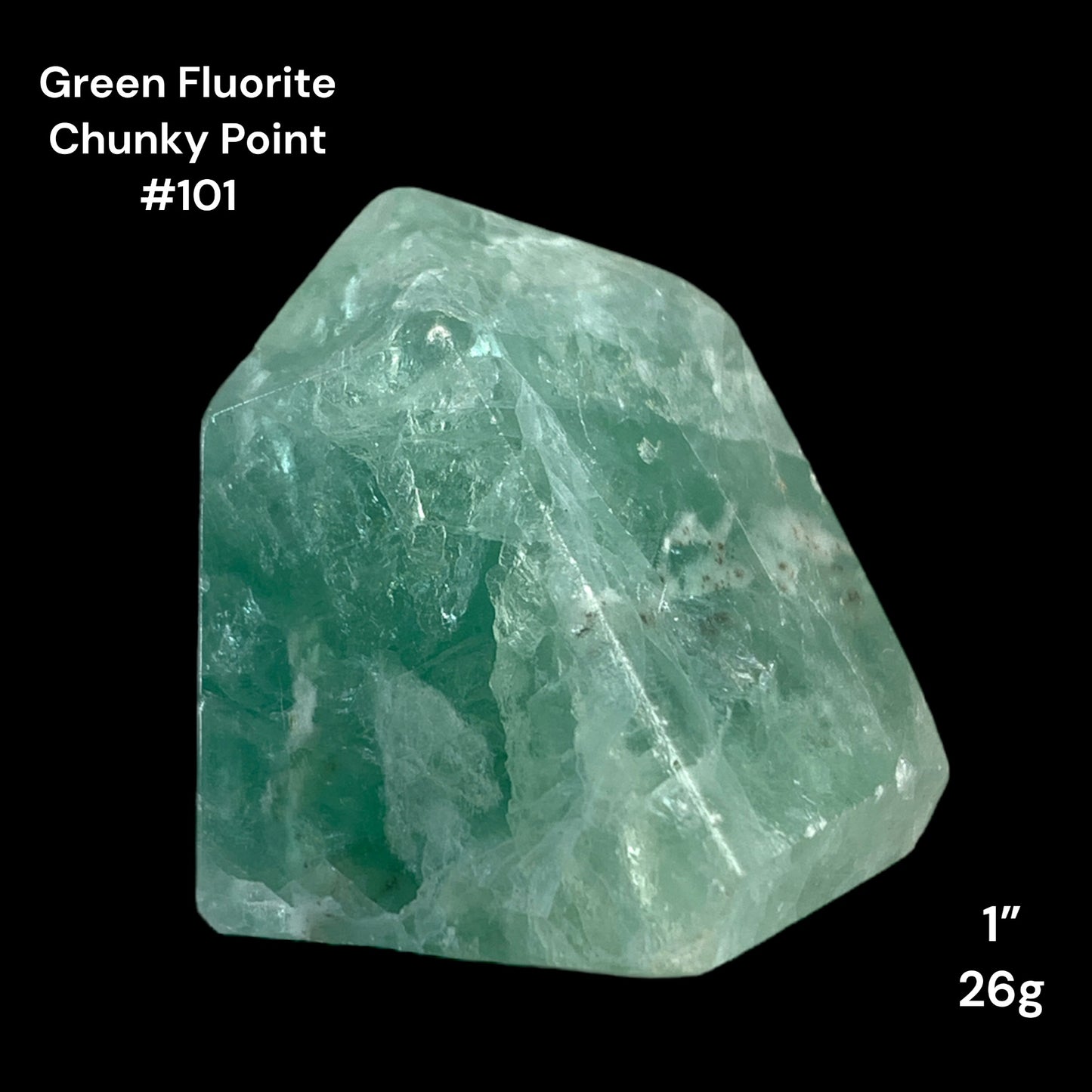 Fluorite Green Chunky Points - 1 inch - 26g - Polished Points