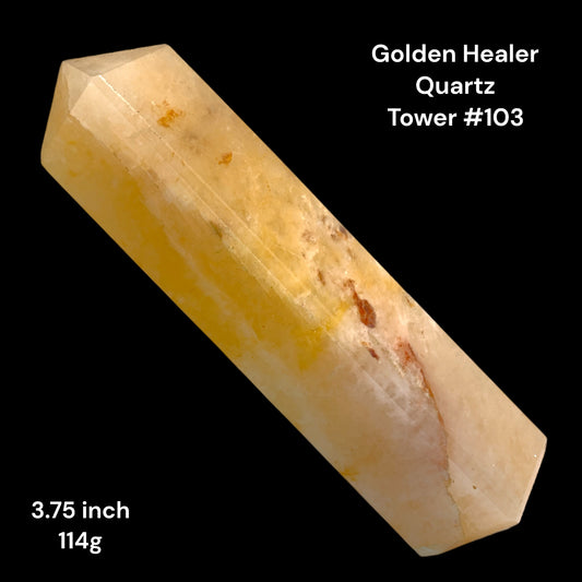 Golden Healer Quartz - 3.75 inch - 114g - Polished Towers