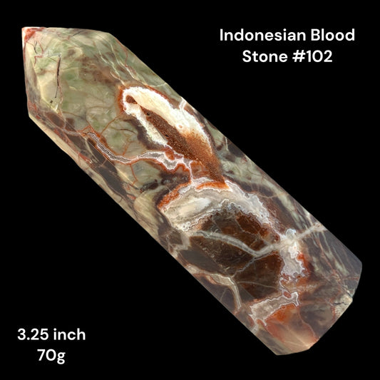 Indonesian Blood Stone - 3.25 inch - 70g - Polished Points