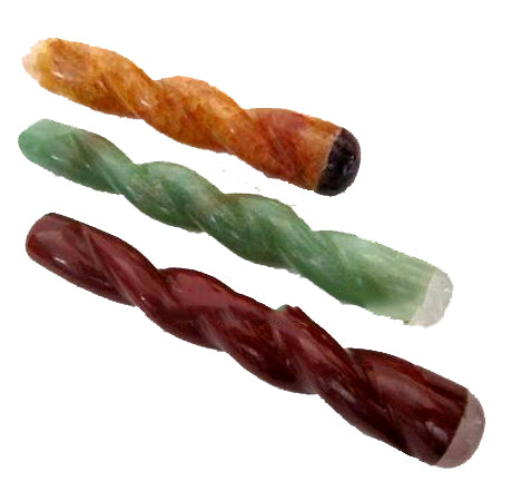 Combo Stones - Baguette de massage torsadée sculptée polie - 4,5 pouces - 100 grammes par pièce