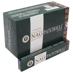 Encens Golden Nag Patchouli - Boîte de 12 paquets 15g - NEW421