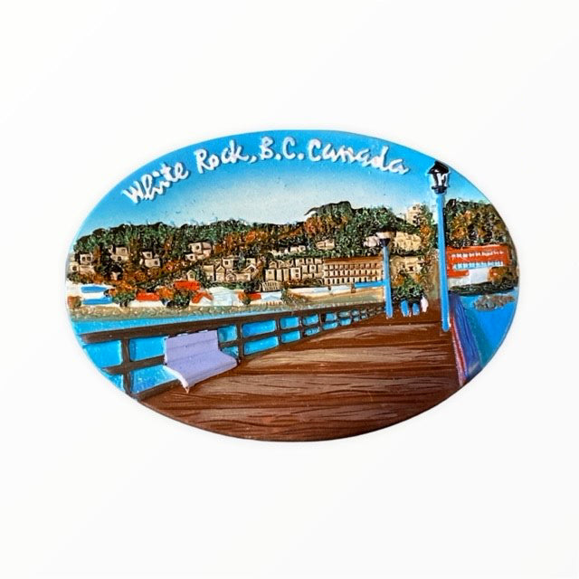 MAGNET - WHITE ROCK BEACH PLAQUE 3 INCH