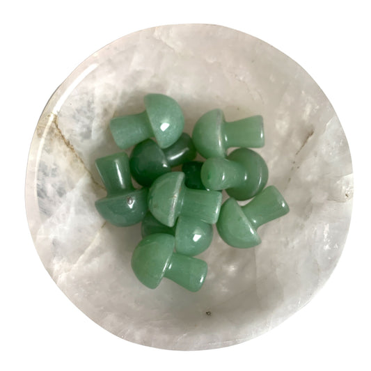 Green Aventurine Mini Mushrooms - 19-20 mm - Price Each - China - NEW622