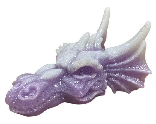 Dragon Head - Purple Luminous Resin - 3.5 x 2.5 inches - China - NEW1022
