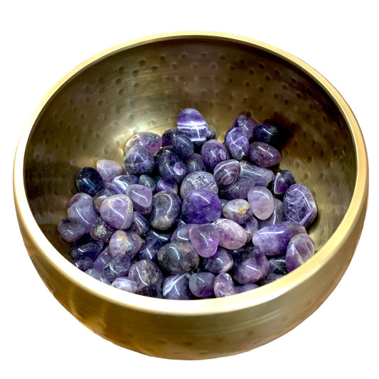 Dog Tooth Amethyst Tumbled Stones - Medium 25 - 35 mm - 500 Gram (1.1 lb.) - India - NEW1222