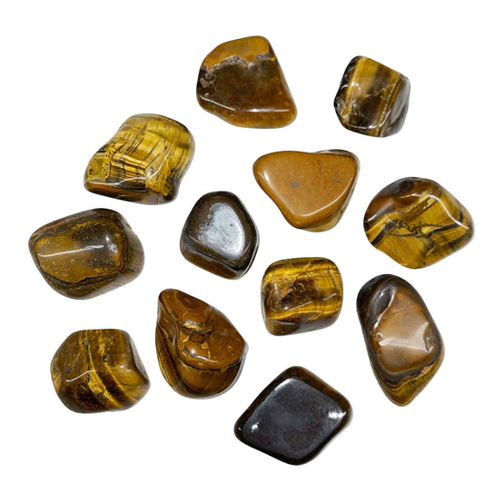 Tiger Eye Quality 2A Tumbled Stones - Large 40 - 50 mm - 1 lb - Brazil - NEW122 - believed to induce strength and willpower