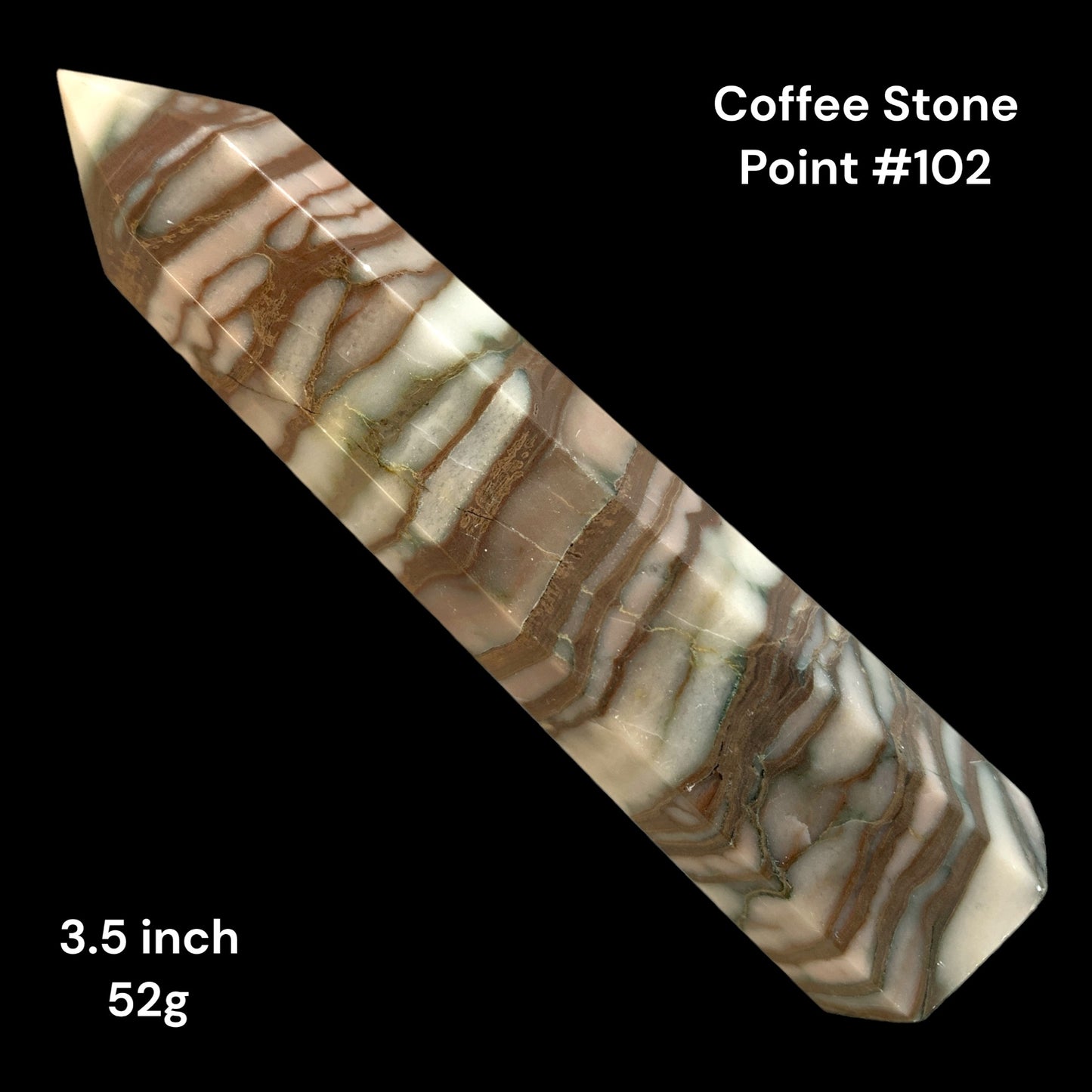 Coffee Stone - 3.5 inch - 52g - Polished Points