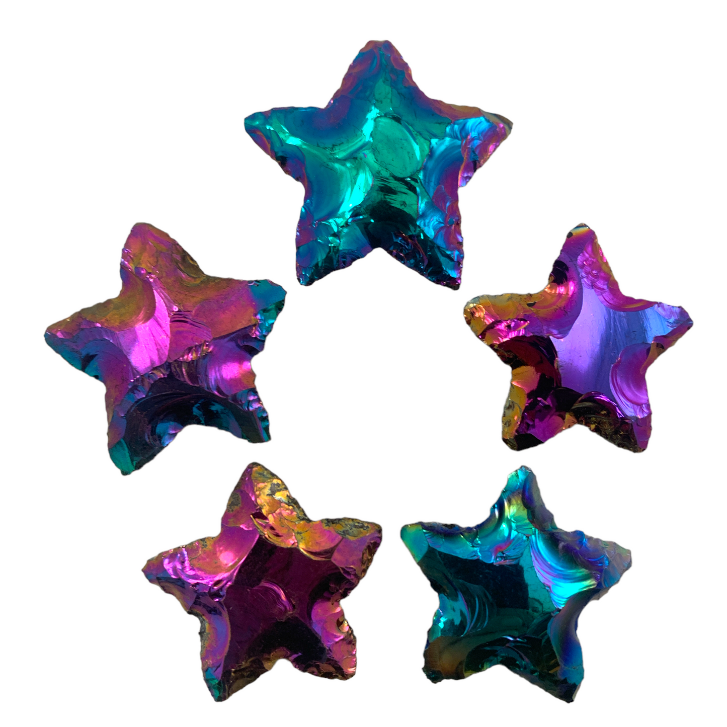 Titanium Aura Quartz - Star Flinted - 30 to 45mm - India - NEW1222