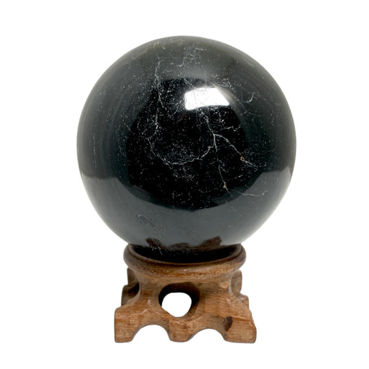 AFRICAN BLACK TOURMALINE - 30-40mm - Sphere - Price per gram per piece (B2B ordering 1 = 1 piece so we charge Ex. 60g = $7.20 each)