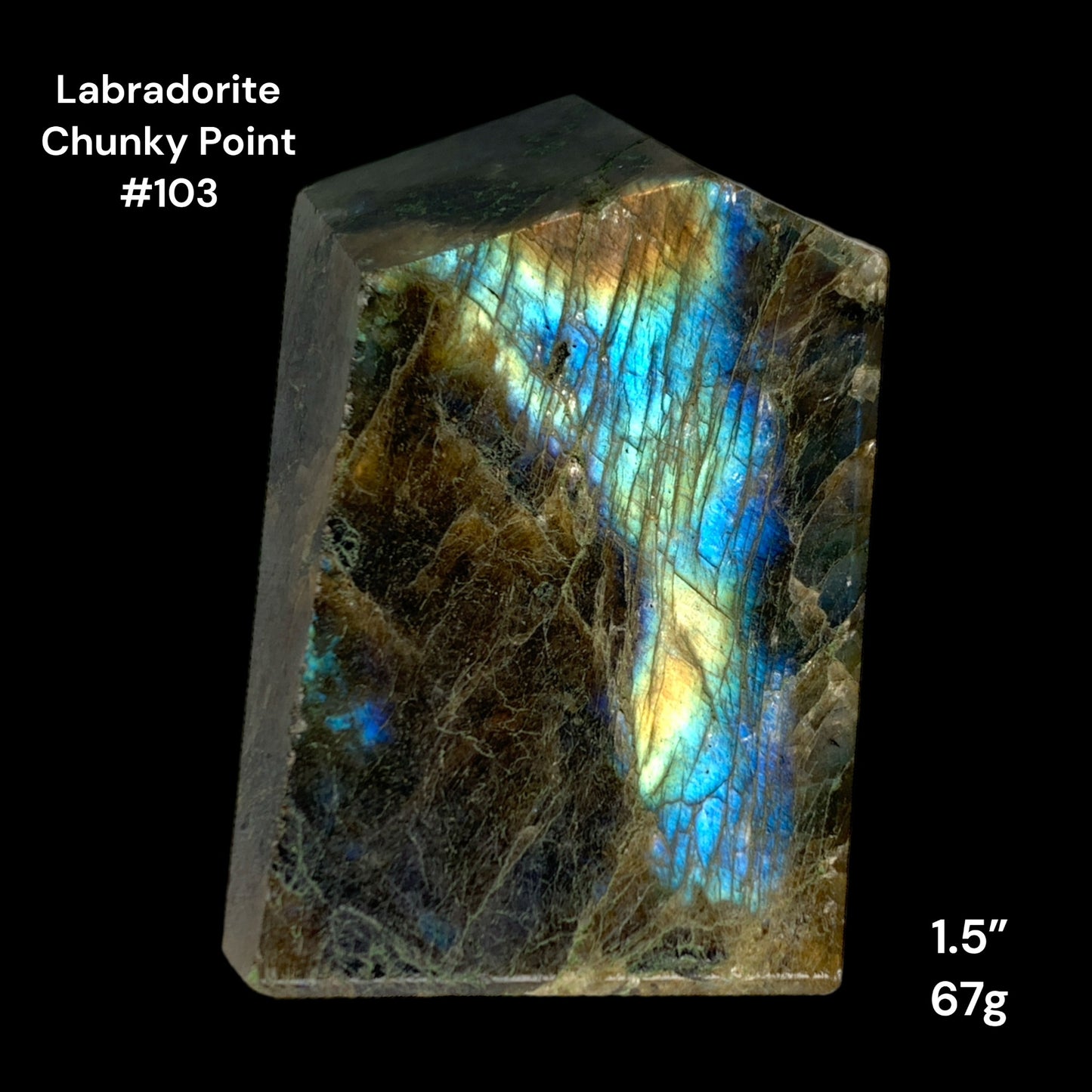 Labradorite Polished Chunky Points - 1.5 inch - 67g - Polished Points