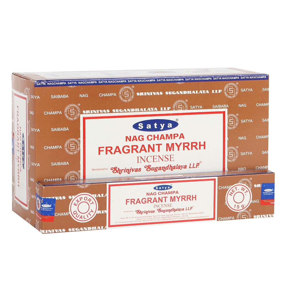 Satya Incense - Fragrant Myrrh - Box Of 12 Packs