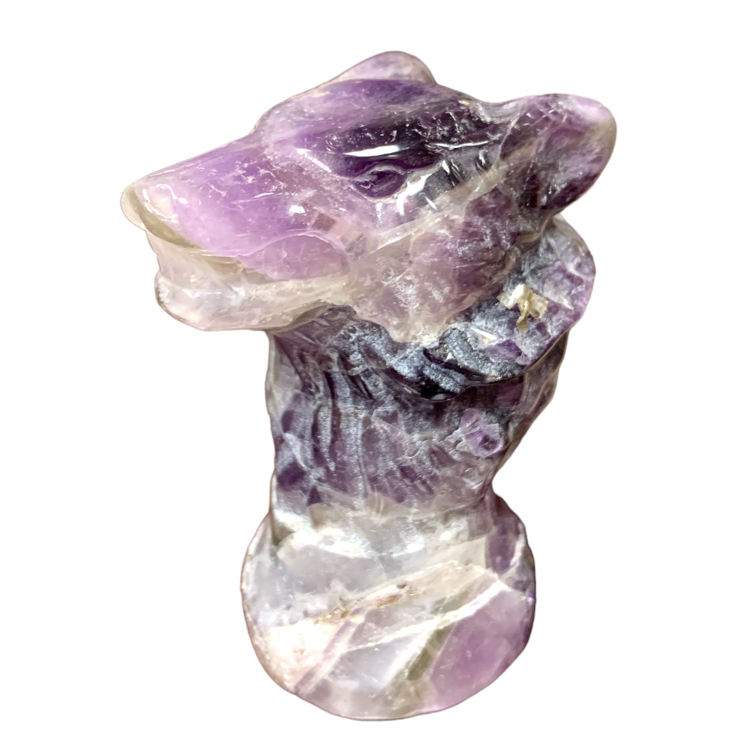 3" WOLF HEAD Amethyst - Price Each - China - NEW622