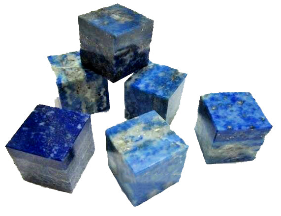 Lapis Lazuli Cubes Stones 25x25mm - 50 Grammes - Inde