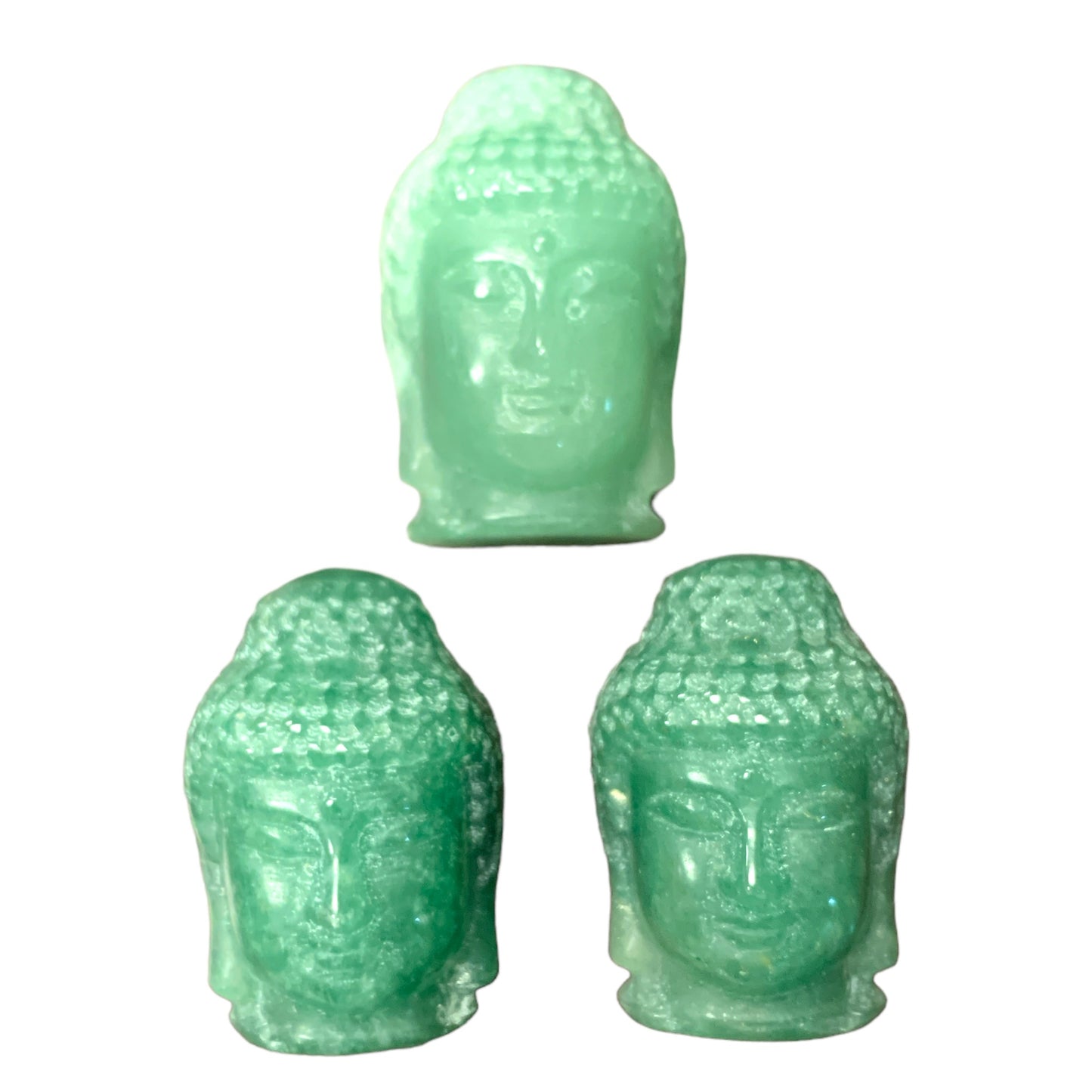Buddha HEAD - Green Aventurine - 35mm - China - NEW622