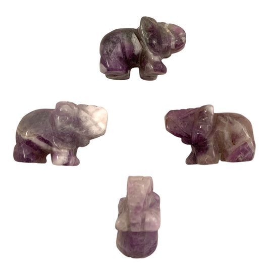 Baby Elephant - 25mm 1 inch - Dream Amethyst - Price Each - NEW922