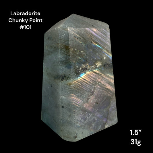 Labradorite Polished Chunky Points - 1.5 inch - 31g - Polished Points