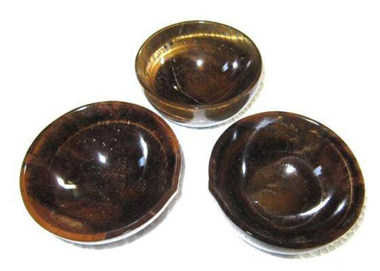 Stone Bowl 3 inch - Tiger Eye - India