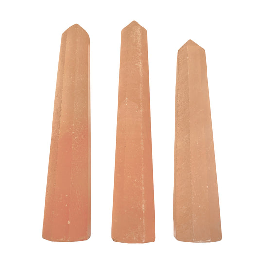 ORANGE SELENITE  - Polished Points - 3 to 4 inches - Price per gram per piece