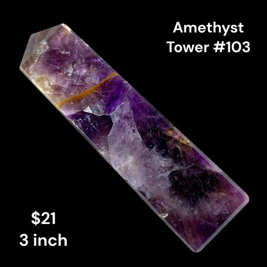 Amethyst - 3 inch - 80g - Polished Towers