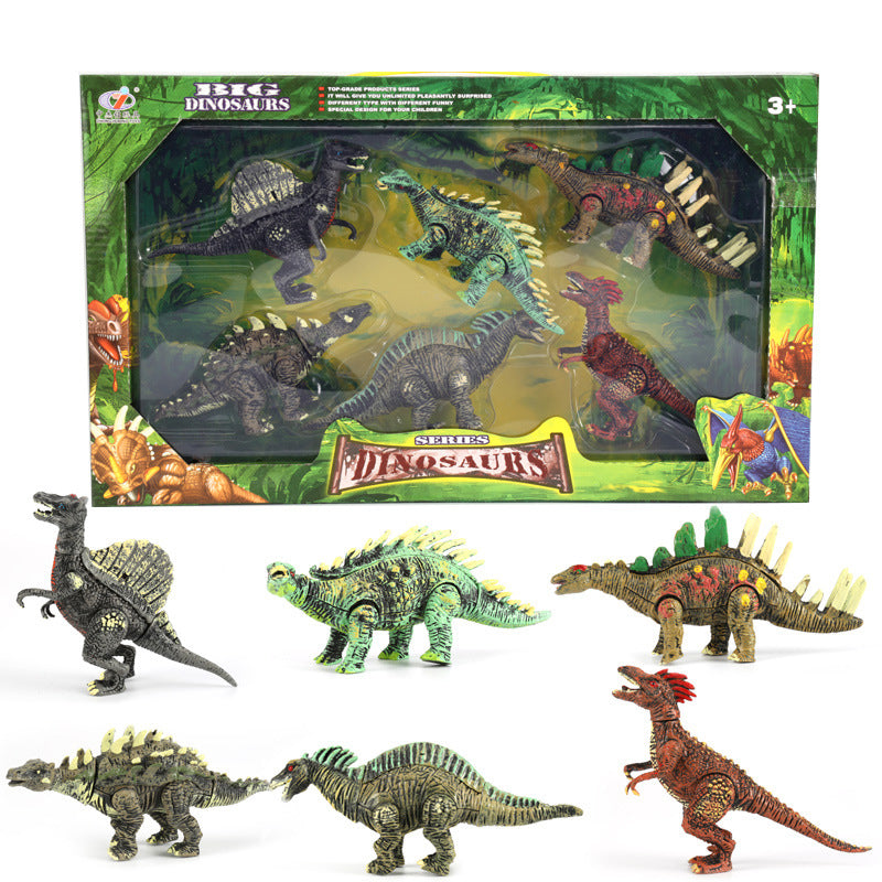 Set OF 6 Dinosaurs - Model Figure Toys ABS Plastic - Boxed 46x6x26cm - NEW920