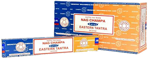 Série Satya Combo - Encens Tantra oriental et Nag Champa - Boîte de 12 paquets Chaque paquet contient 8 g de chaque parfum - 16 g NEW421