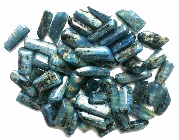 BLUE KYNITE Tumbled Stones - Medium 25 - 35mm - 500 GRAMS 1.1 LB - India