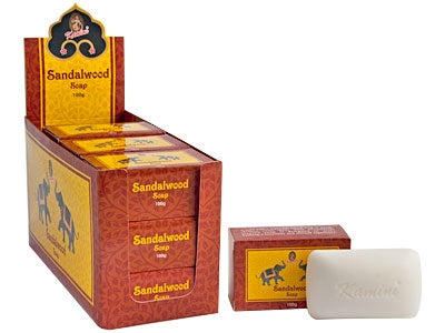 Kamini Sandalwood Soap - 100 Gram Each (12 Bars Per Box)