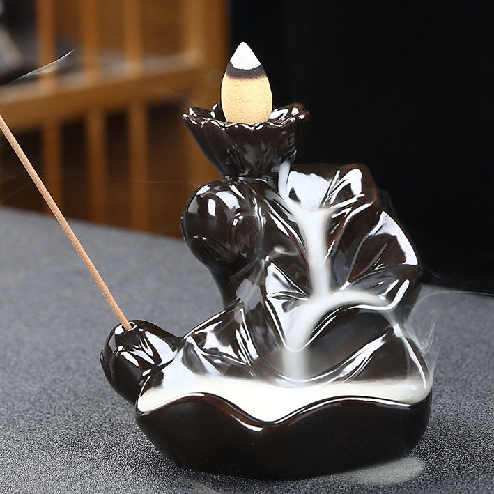 Porcelain - Backflow Incense Burner - 10 x 10 x 4 cm - China - NEW1122