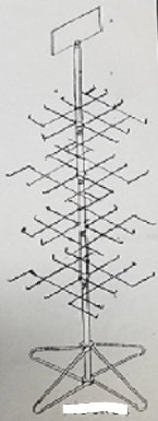 Free Standing Spinning Floor Display Rack - 60 inch tall x 25" Dia. - Smudge & Incense Unit