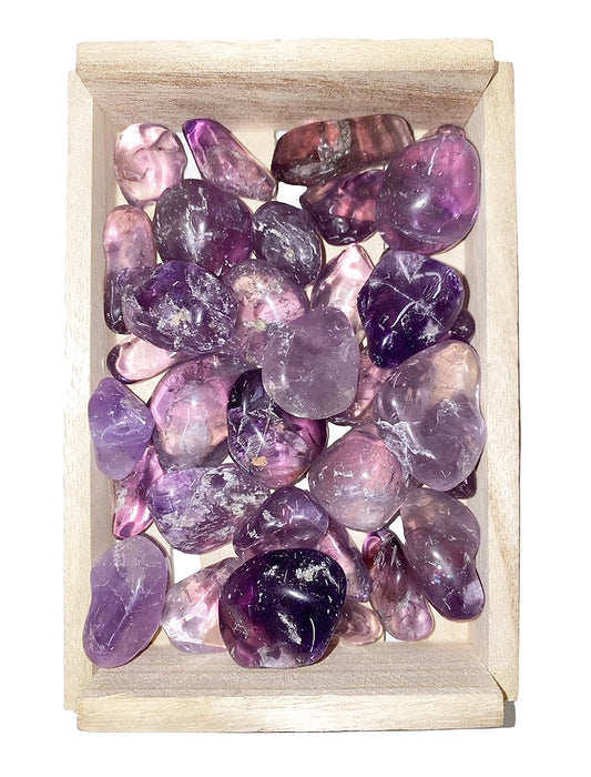 Amethyst Quality 2A Tumbled Stones - Medium 20 - 35 mm - 1 lb - Brazil - NEW122