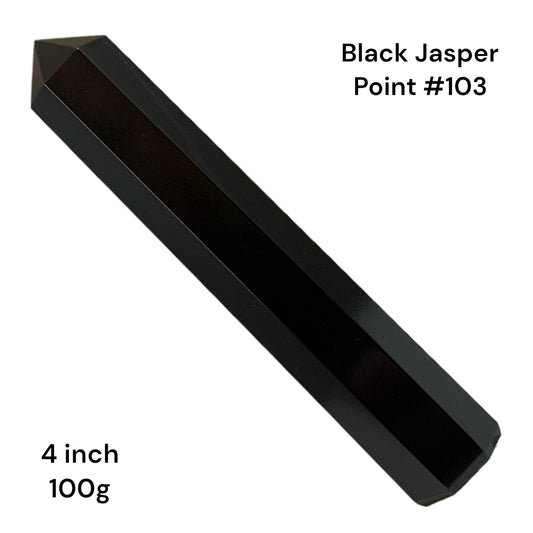 Black Jasper - Obelisk - 4 inch - 100g - Polished Points