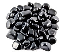 Black Agate Tumbled Stones - Small 15 - 25 mm - 500 Gram (1.1 lb.) - India